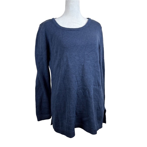 Karen Scott Sweater Women Medium Blue Preppy Casual Capsule - Picture 1 of 12